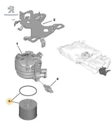 Mazot Filtresi 308-3008-5008 1.5 Peugeot    PEUGEOT, OPEL, TOYOTA, DS, CITROEN 9820226380 resmi