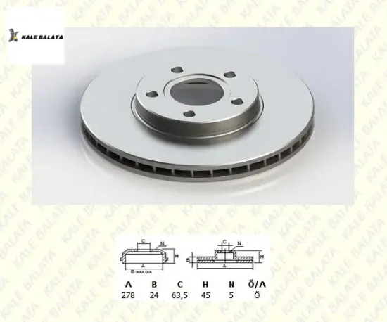 Fren Disk Aynasi Ön   Connect 1.8 İ/tdci 02-13/2t141125cc/df4277/kale Balata resmi