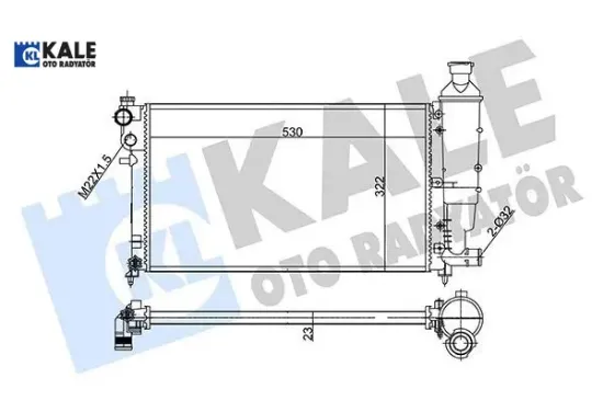 Radyatör Su 106 Ii-saxo 1.4/1.6 Gti Kale Radyatör  1301SX/ 133001/ 133029/ 1331HQ   351845 resmi