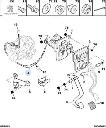 Debriyaj Teli 106 1.4-1.6 Tu5jp4/ma Peugeot  2150.Q6   PEUGEOT 2150.Q6 resmi