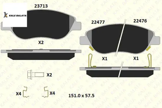 Ön Fren Balatasi Klipsli   Egea-bravo 1.6/1.4 resmi