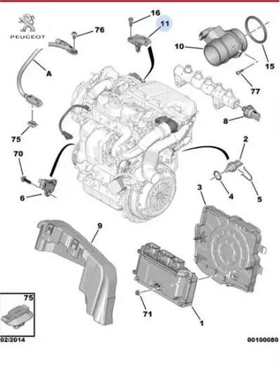 Hava Kaptörü   208-5008 1.6 Dv6c Euro5 Peugeot  1920.QR   PEUGEOT, CITROEN 1920.QR resmi