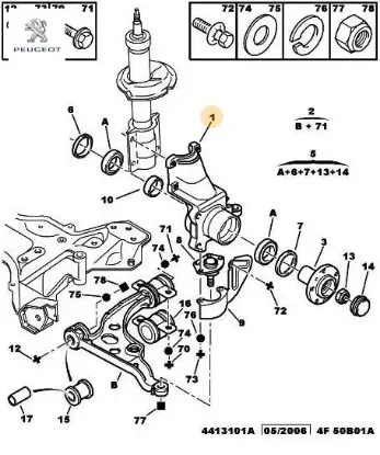 Aks Taşiyici Sol Boxer I-ducato 1.4  96-02 resmi
