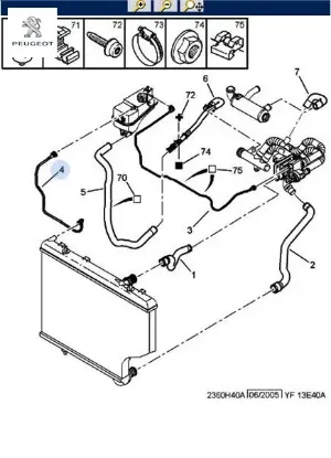 Yedek Su Depo Hortumu Peugeot 1323.S6 resmi
