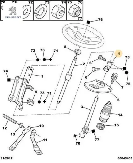 Direksiyon Mafsali Ust Boxer Peugeot    CITROEN, PEUGEOT 4103.E5 resmi