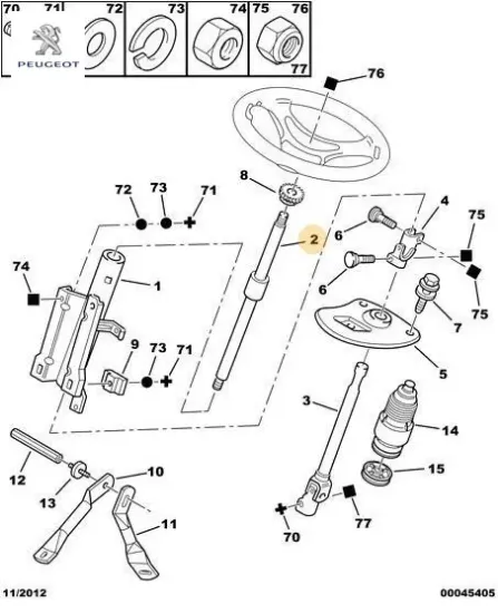 Direksiyon Mili  Boxer 2.5/2.8 Peugeot 4123.95 resmi