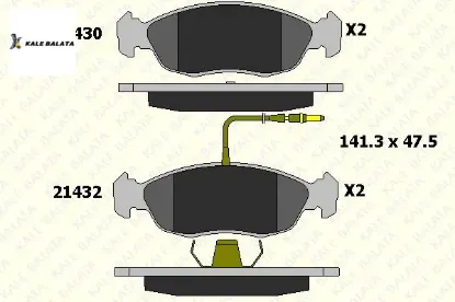 Ön Fren Balatasi 106-306-saxo-xsara 1.6 16v Fişli resmi