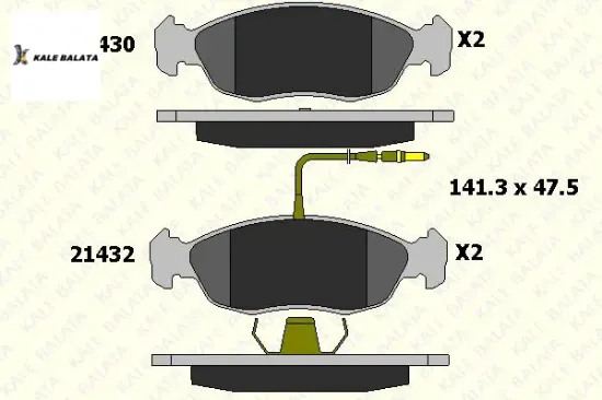 Ön Fren Balatasi 106-306-saxo-xsara 1.6 16v Fişli resmi
