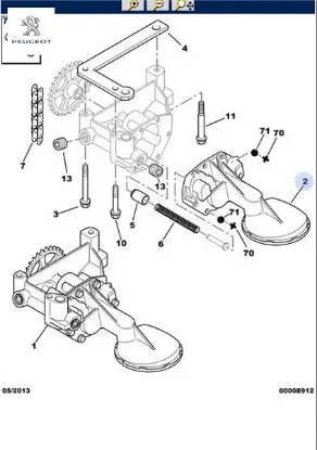 Yağ Pompa Ön Kapak Xud9 Peugeot 1018.37 resmi