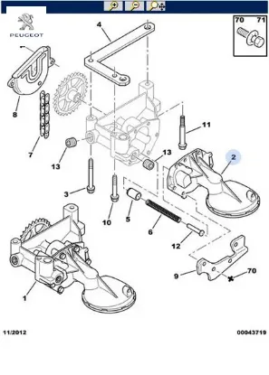 Yağ Pompa Ön Kapak Dw8 Peugeot    CHEVROLET, DAEWOO 1018.43 resmi