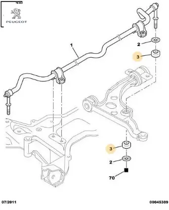 Denge Kolu Lastiği   Boxer Peugeot  1440835680/ 1300720080   PEUGEOT, CITROEN 5093.16 resmi
