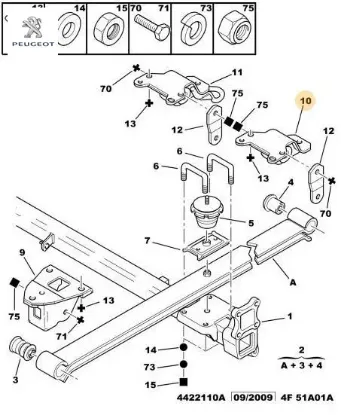 Sol Arka Yay Yuvasi Boxer Peugeot 5145.15 resmi