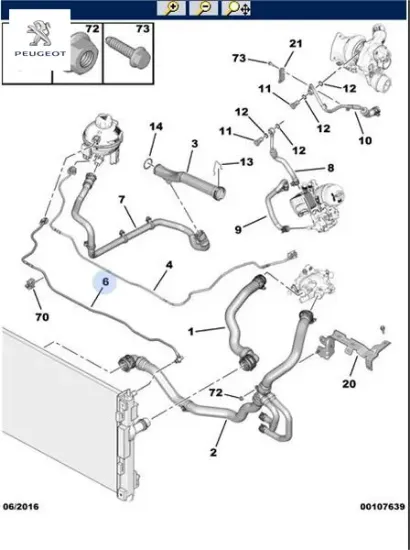 Yedek Su Depo Hortumu Rifter Peugeot 9677186380 resmi