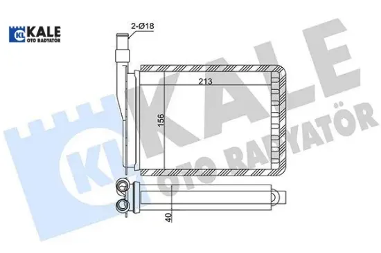 Kalorifer Radyatörü 2 Sira Cu+pl Sis. R-9-r-11 resmi