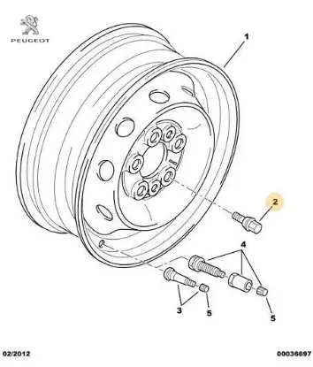 Bijon Saplamasi  Boxer 15 Jant Peugeot    CITROEN, FIAT, PEUGEOT 5405.75 resmi
