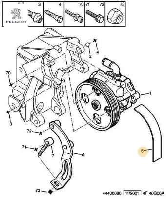 Alternatör Kayişi 4 Pk 755  Boxer 2.2hdi 06-> resmi