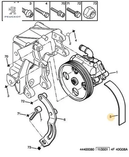 Alternatör Kayişi 4 Pk 755  Boxer 2.2hdi 06-> resmi