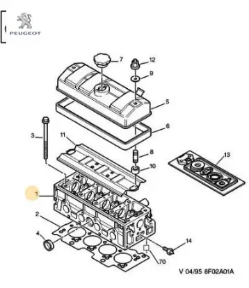 Silindir Kapak Conta 106-206-306-tu5jp Peugeot    PEUGEOT, CITROEN 0209.W9 resmi