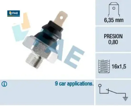 Yağ Basinç Müşürü Favorit J5 J9 C15 Xsara 106 205 206 306 309 405 1.4 .1.6 resmi