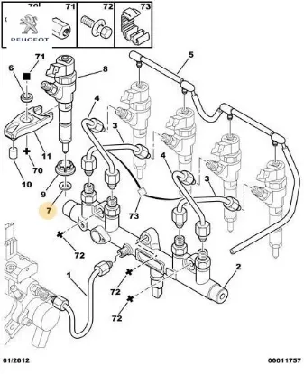 Enjektör Contasi  206 Dv4td Peugeot  BG9Q9E568AA/   CITROEN, PEUGEOT 1981.96 resmi