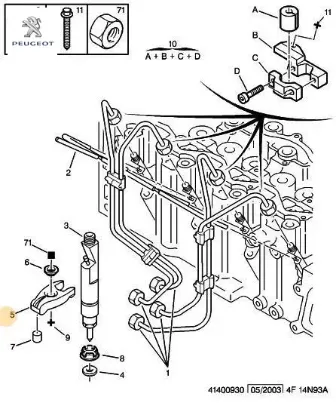 Enjektör Taş. Çatali Boxer Dj5t Peugeot 1982.38 resmi
