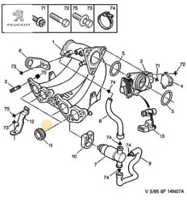 Emme Manifold Contasi  106-306 1.6i/tu5jp resmi