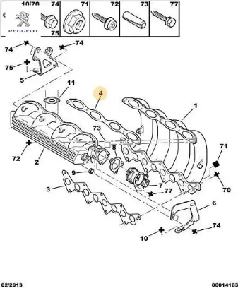 Emme Manifold Contasi Peugeot    CITROEN, PEUGEOT 0348.K1 resmi