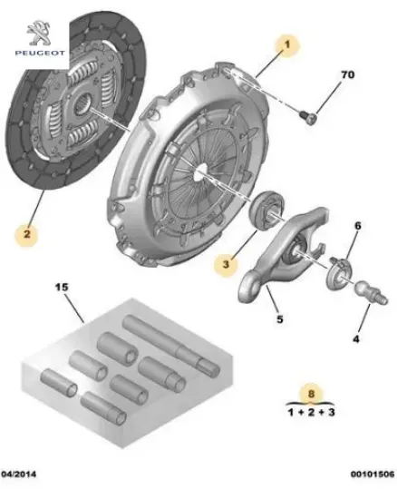 Debriyaj Baski Plaka 207-307-partner 1.6hdi 100 resmi