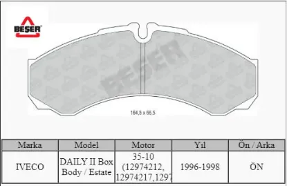 Ön Fren Balatasi Daily 49.12 Y.m 97-> Beşer 3575 resmi