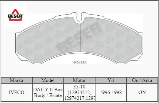 Ön Fren Balatasi Daily 49.12 Y.m 97-> Beşer 3575 resmi