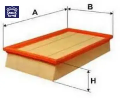 Hava Filtresi  Fiesta Couirer Ii (96-) Sardes  1004 509/ C 2667/ 1/ resmi