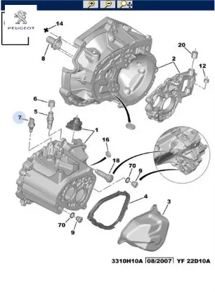 Geri Vites Müşürü Boxer Hdi 307 206 Peugeot  2257.42/ FAE40492   PEUGEOT, NISSAN, LANCIA, FIAT, CITROEN 2257.53 resmi