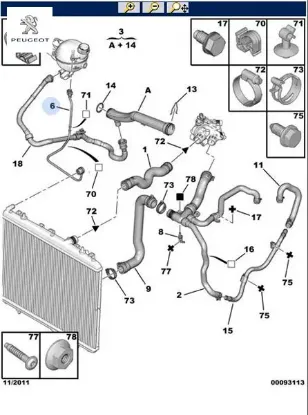 Yedek Su Depo Hortumu Peugeot 1323.V4 resmi