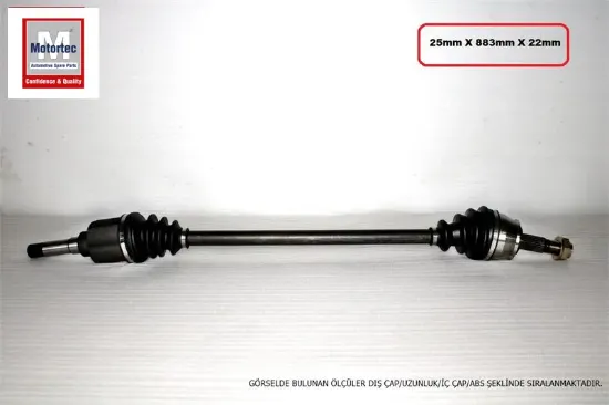 Aks Komple Sağ  Bipper-nemo 1.4hdi Motortec  3273.TC/ 51783852 resmi