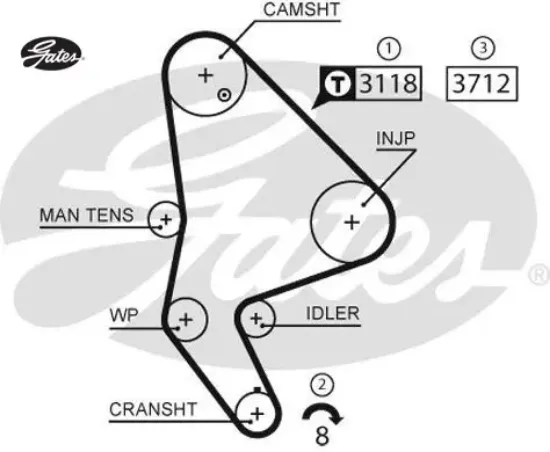 Triger Kayişi 146diş   406-c5 2.2/dw12ted4 resmi