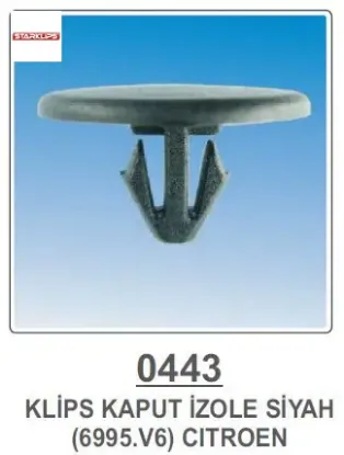 Motor Kaput İzalasyon Klipsi  Prt- 206 Starklips  6995.V6   443 resmi