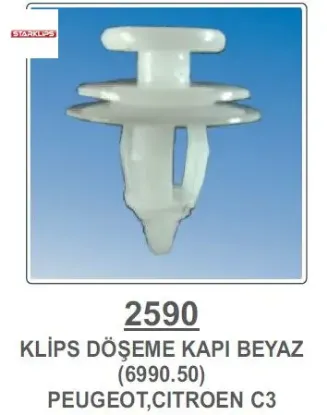 Kapi Döşeme Klipsi-beyaz   Partner-c3 Starklips  6990.50   2590 resmi