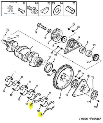 Krank Ayi Peugeot 0118.A8 resmi