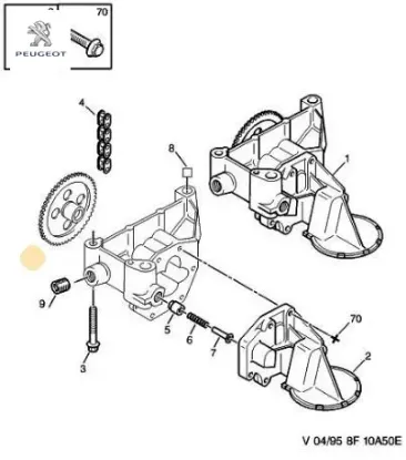 Yağ Pompa Tapasi Dw8 Peugeot 0163.78 resmi