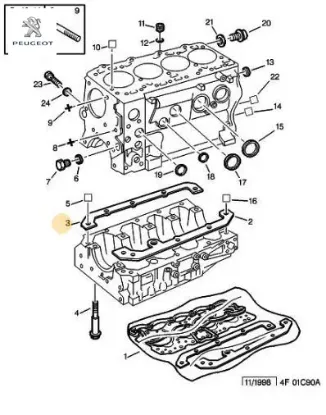 Alt Blok Contasi Boxer 2.8 Peugeot 0164.69 resmi