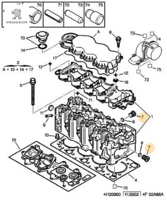 Boşaltma Tapasi Peugeot 0234.39 resmi