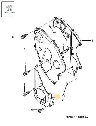 Motor Ön Kapaği Alt Peugeot 0320.F4 resmi