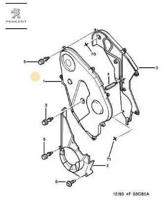 Motor Ön Kapaği Üst Peugeot 0320.J0 resmi