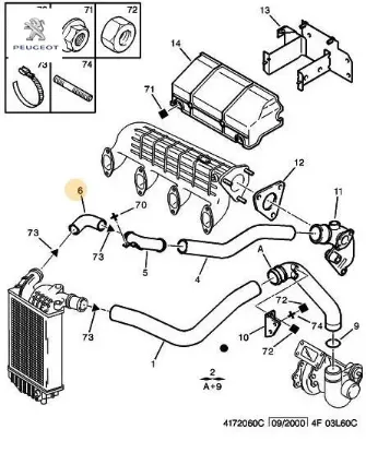 Hava Filtre Hortumu Peugeot    PEUGEOT, CITROEN, FIAT 0382.AK resmi