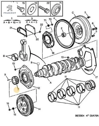 Krank Dişlisi S-2800 Peugeot 0513.A3 resmi