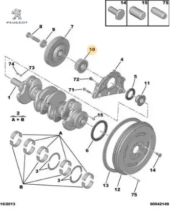 Krank Dişlisi 307-406-partner Dw8 - Dw10 resmi