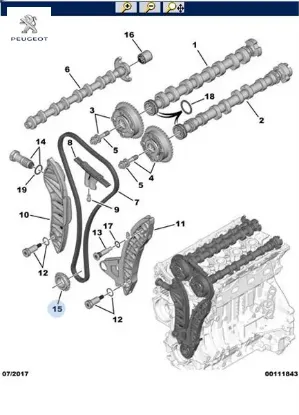 Krank Dişlisi Ep3/ep6 Tüm Seri Peugeot  0513.C8    9833702580 resmi