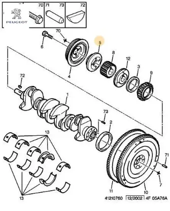 Krank Dislisi Peugeot 0515.H4 resmi