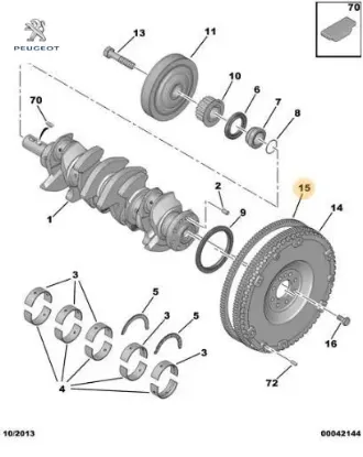 Volant Dişlisi Partner-206-306-307-406-boxer 133 D resmi