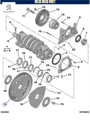 Volant Dişlisi 206 307 Al4 Otom Şanz Peugeot 0535.92 resmi
